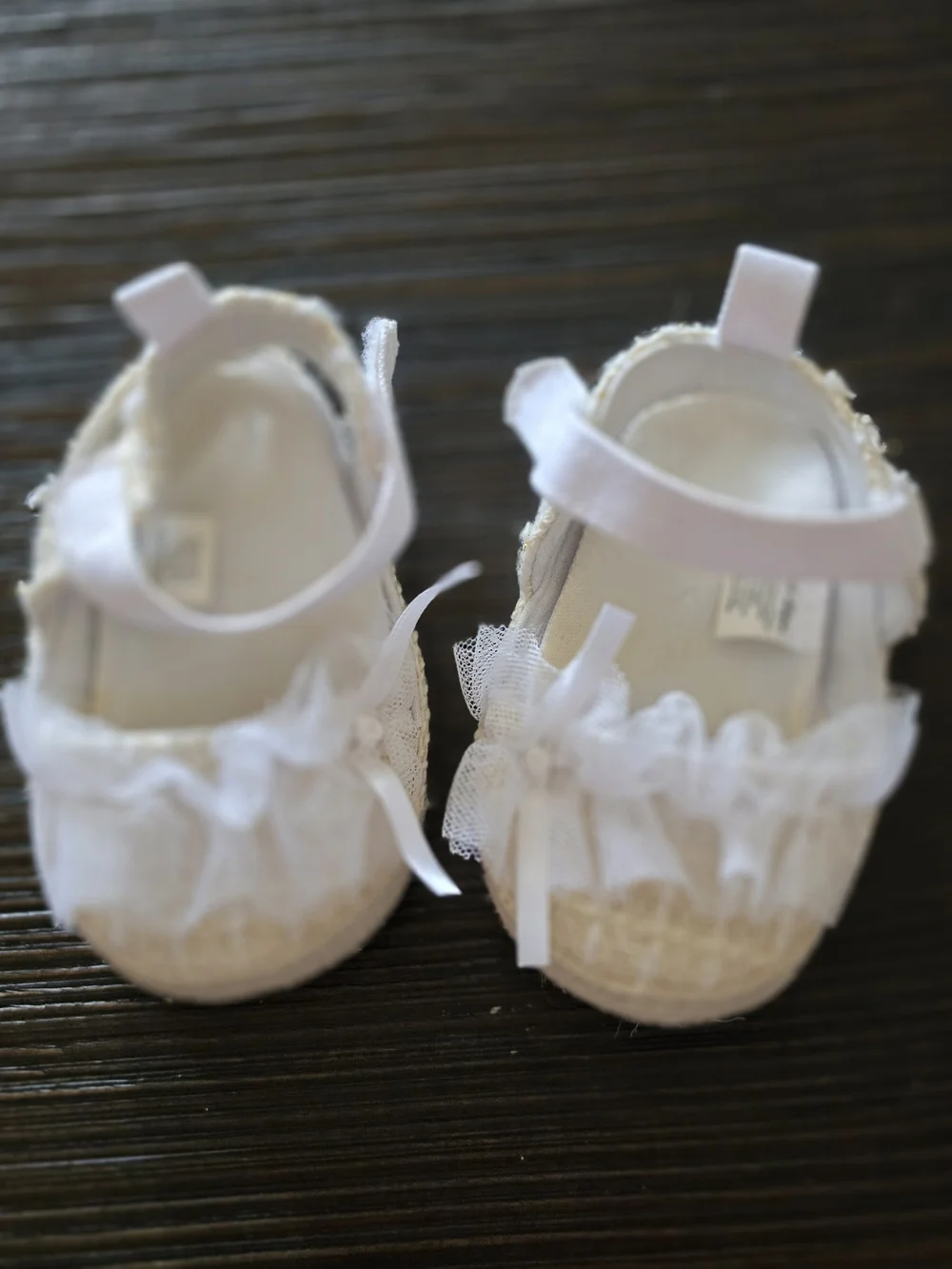 First Steps Baby White Lace Mary Jane Shoes (3-6m)